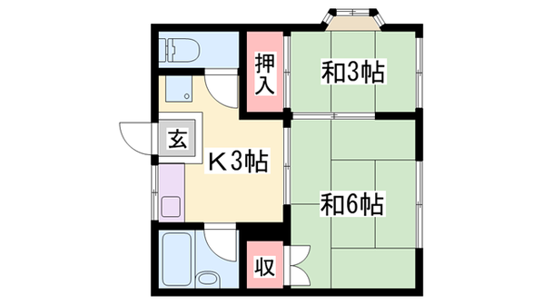 西江井ケ島駅 徒歩3分 2階の物件間取画像